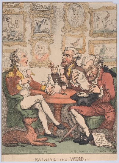 Aumentando o Vento, 1805-12., 1805-12. de Thomas Rowlandson