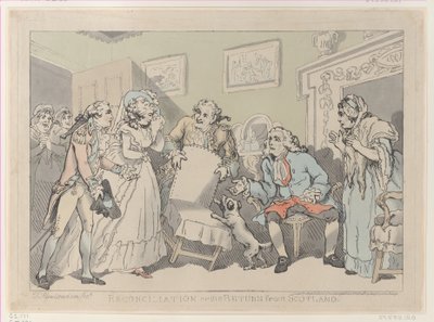Reconciliação, ou o Retorno da Escócia, 17 de dezembro de 1785., 17 de dezembro de 1785. de Thomas Rowlandson