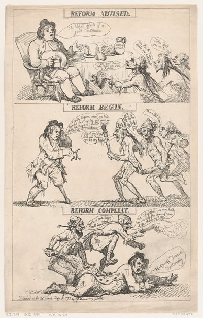 Reforma recomendada, reforma iniciada, reforma concluída de Thomas Rowlandson