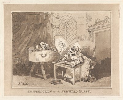 A Ressurreição ou a Enfermeira Assustada de Thomas Rowlandson