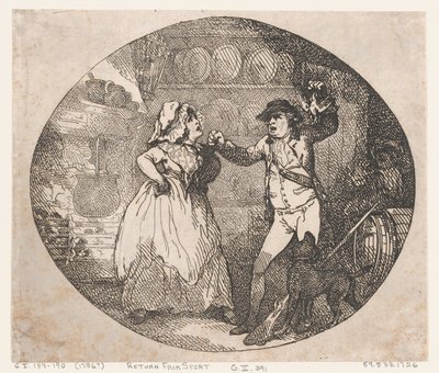 Regresso do Desporto, 1786 ., 1786 . de Thomas Rowlandson