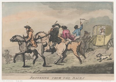 Retornando das corridas, 1º de dezembro de 1791., 1º de dezembro de 1791. de Thomas Rowlandson