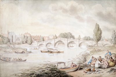 Ponte de Richmond, Londres, c1780-c1820 de Thomas Rowlandson