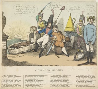 O sol nascente sobre a Europa, 1809 de Thomas Rowlandson
