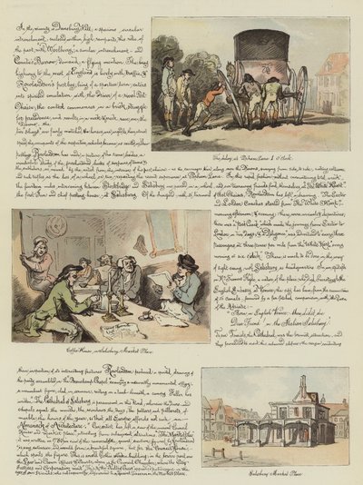 Excursão de Rowlandson em um Poste Chaise, 1782 (chromolitho) de Thomas Rowlandson