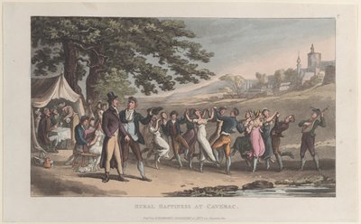 Rural Happiness at Caverac, do Journal of Sentimental Travels in the Southern Provinces..., 1821. de Thomas Rowlandson