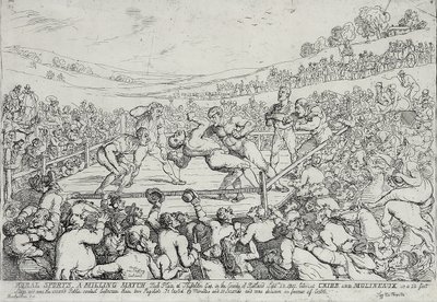 Desporto Rural - Uma partida de moagem, 28 de Setembro de Thomas Rowlandson