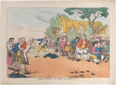 Rural Sports or Game at Quoits, 30 de Outubro de 1811., 30 de Outubro de 1811. de Thomas Rowlandson