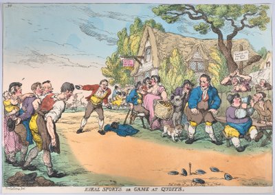Esporte Rural ou Jogo em Quoits, 30 de outubro de 1811., 30 de outubro de 1811. de Thomas Rowlandson