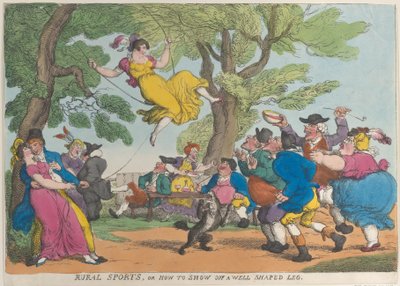 Esportes rurais, ou como exibir uma perna bem torneada, outubro de 1811., outubro de 1811. de Thomas Rowlandson