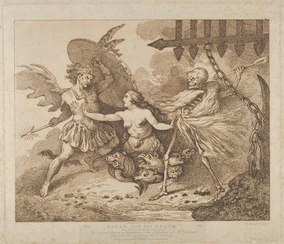 Satanás, Pecado e Paraíso da Morte Perdido, Livro 2, depois de 1790, depois de 1790. de Thomas Rowlandson