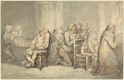 Cena numa igreja francesa de Thomas Rowlandson