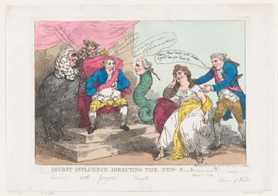 Influência secreta dirigindo o novo P-l-t [Parlamento], 18 de maio de 1784., 18 de maio de 1784. de Thomas Rowlandson
