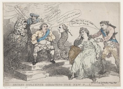 Influência secreta dirigindo o novo P-l-t [Parlamento], 18 de maio de 1784., 18 de maio de 1784. de Thomas Rowlandson