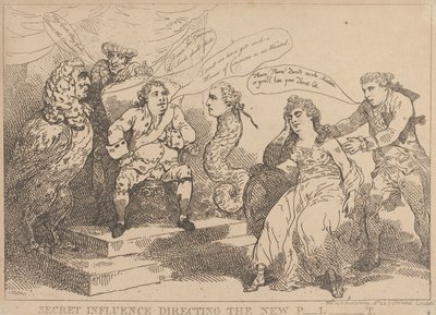 Influência secreta a orientar o novo Parlamento de Thomas Rowlandson