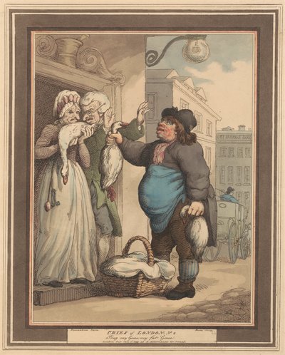 Conjunto de oito (2): Cries de Londres de Thomas Rowlandson