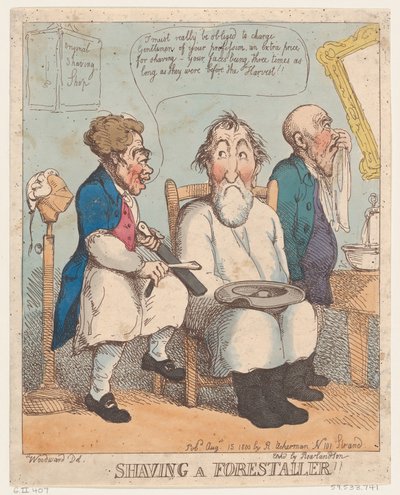 Barbear um Forestaller, 15 de agosto de 1800., 15 de agosto de 1800. de Thomas Rowlandson