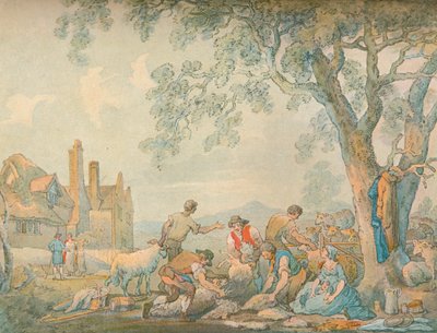 Tosquia de ovelhas, c1776-1827, 1906 de Thomas Rowlandson
