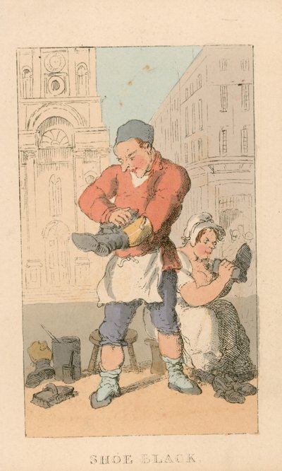 Sapato preto de Thomas Rowlandson