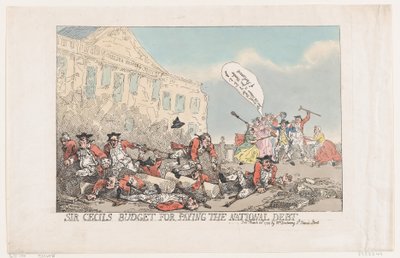 Orçamento de Sir Cecils para pagar a dívida nacional, 30 de março de 1784., 30 de março de 1784. de Thomas Rowlandson
