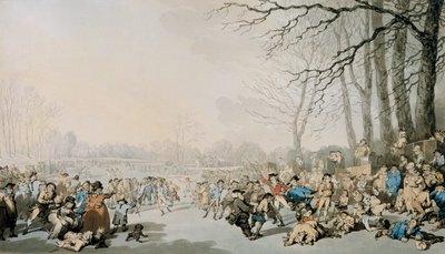 "Skaters on the Serpentine", 1784 de Thomas Rowlandson