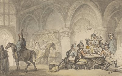 Soldados a divertirem-se numa estalagem de Thomas Rowlandson