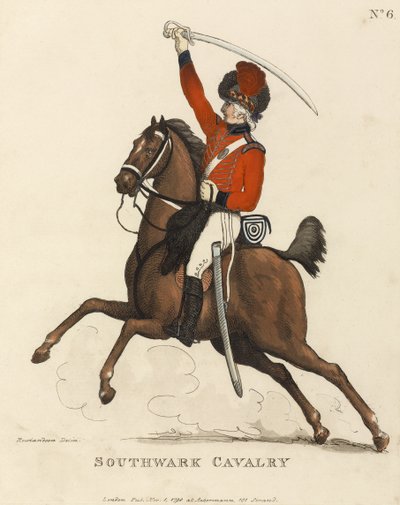 Cavalaria de Southwark, c.1799 (aquatinta colorida) de Thomas Rowlandson