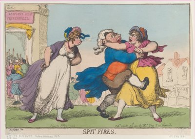 Spit Fires, [25 de outubro de 1810], reimpressão., [25 de outubro de 1810], reimpressão. de Thomas Rowlandson