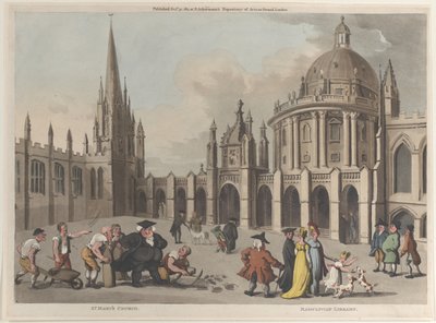 Igreja de Santa Maria, Biblioteca Radclivian, 31 de outubro de 1811., 31 de outubro de 1811. de Thomas Rowlandson