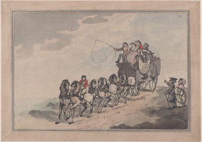 Stage Coach and Six, 1786-93., 1786-93. de Thomas Rowlandson