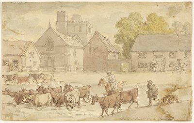 Igreja de Stanley St. Leonard, Gloucestershire de Thomas Rowlandson