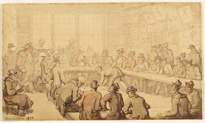 Estudo para Dr. Syntax em um Leilão de Livros de Thomas Rowlandson