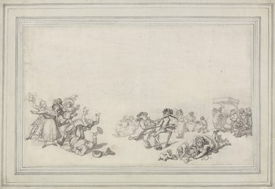Estudo de patinadores: patinando na serpentina de Thomas Rowlandson