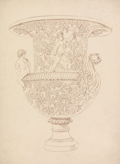 Estudo de um vaso de Thomas Rowlandson