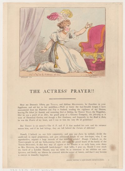 A Oração da Actriz!!, 10 de Agosto de 1801., 10 de Agosto de 1801. de Thomas Rowlandson