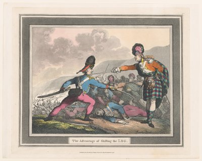 The Advantage of Shifting the Leg, setembro de 1798., setembro de 1798. de Thomas Rowlandson