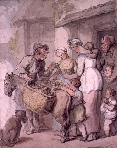 O Vendedor Apple: Maçãs cozidas e a ferver de Thomas Rowlandson
