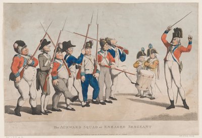 O Esquadrão Desajeitado ou Sargento Enfurecido, 17 de julho de 1798., 17 de julho de 1798. de Thomas Rowlandson