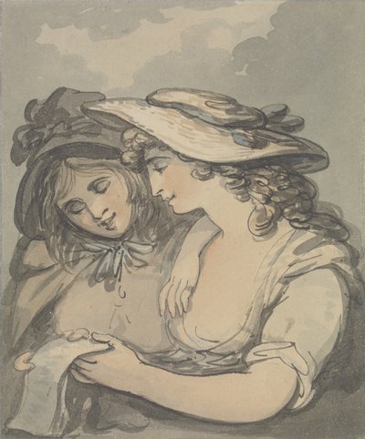 The Ballad Singers (aquarela com caneta e tinta sobre grafite no papel) de Thomas Rowlandson