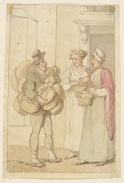 O vendedor de cestas de Thomas Rowlandson