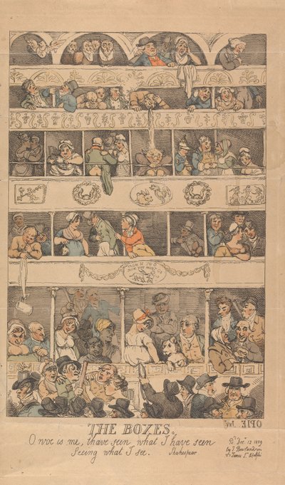 The Boxes: Ai de mim, por ter visto o que vi, ao ver o que vejo. de Thomas Rowlandson