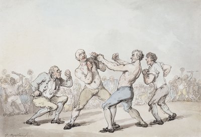 A luta de boxe, de Thomas Rowlandson