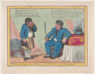 The Brave Tars of the Victory, and The Remains of the Lamented Nelson!, 1º de maio de 1806., 1º de maio de 1806. de Thomas Rowlandson