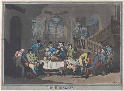 O Café da Manhã, 1º de fevereiro de 1789., 1º de fevereiro de 1789. de Thomas Rowlandson