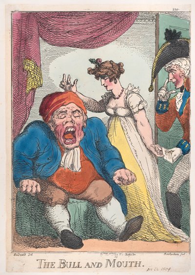 O Touro e a Boca, 1808-09., 1808-09. de Thomas Rowlandson