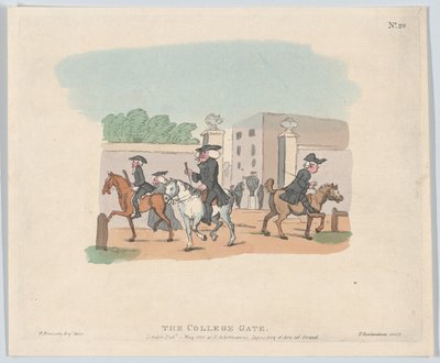 The College Gate, 1º de maio de 1803., 1º de maio de 1803. de Thomas Rowlandson