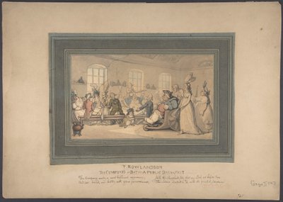 Os Prazeres de Bath: Um Pequeno-almoço Público de Thomas Rowlandson