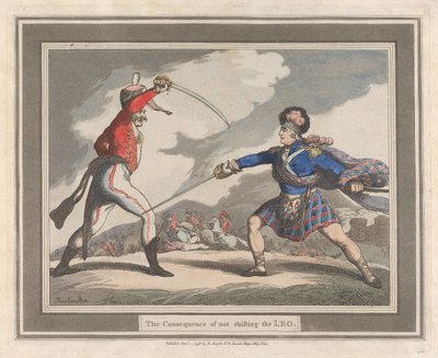 A consequência de não mudar a perna de posição de Thomas Rowlandson
