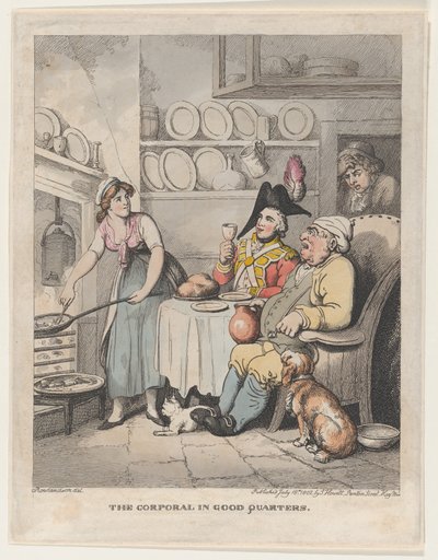 O Cabo em Bons Quartos, 18 de julho de 1802., 18 de julho de 1802. de Thomas Rowlandson