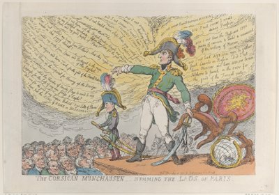 The Corsican Munchausen - Humming the Lads of Paris, 4 de dezembro de 1813., 4 de dezembro de 1813. de Thomas Rowlandson